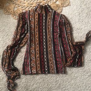 Free People Patterned Turtleneck
